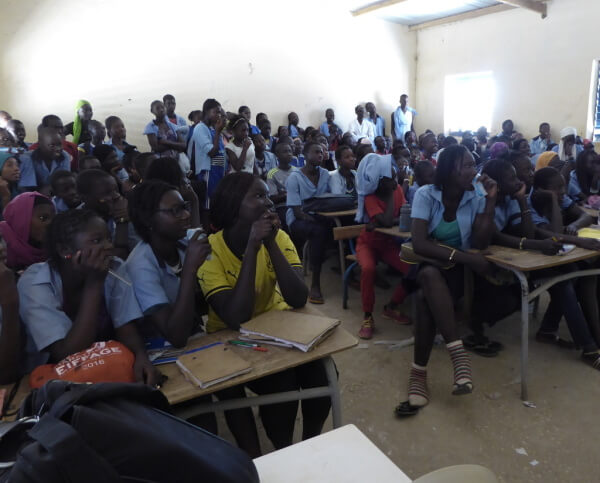 élèves au lycée Ngaparou/Somone